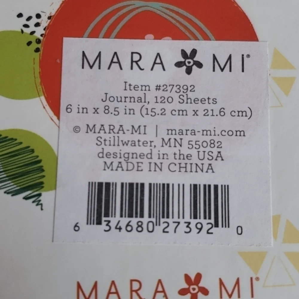 𝅺MARA MI  journal New 6x8.5inches